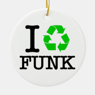 I Recycle Funk Ceramic Tree Decoration