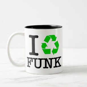I Recycle Funk Two-Tone Coffee Mug