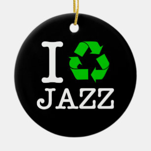 I Recycle Jazz Ceramic Tree Decoration