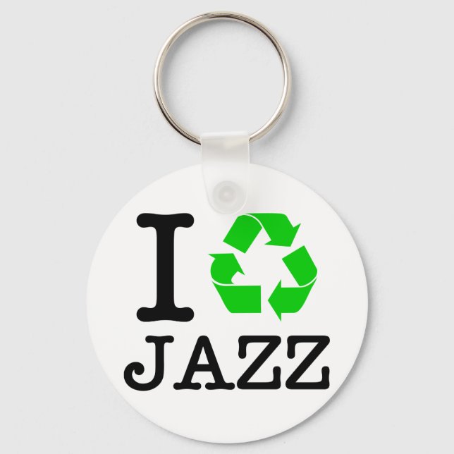 I Recycle Jazz Key Ring (Front)