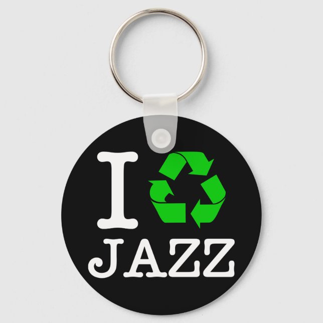 I Recycle Jazz Key Ring (Front)