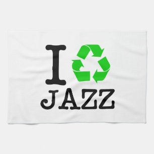 I Recycle Jazz Tea Towel