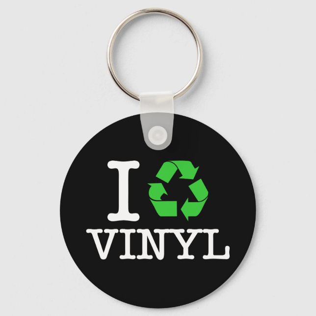 I Recycle Vinyl Key Ring (Front)