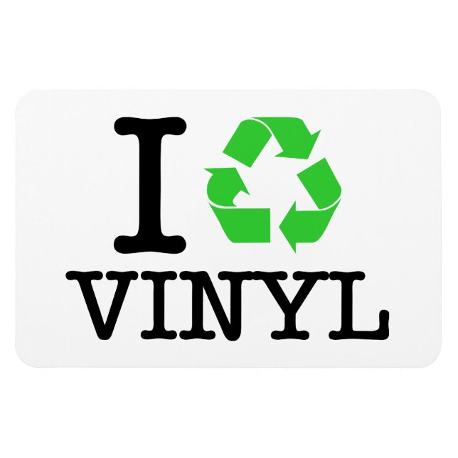 I Recycle Vinyl Magnet (Horizontal)