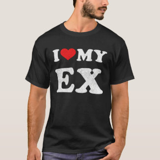I Red Heart My Ex Wife Husband Outfit I Love My Ex T-Shirt