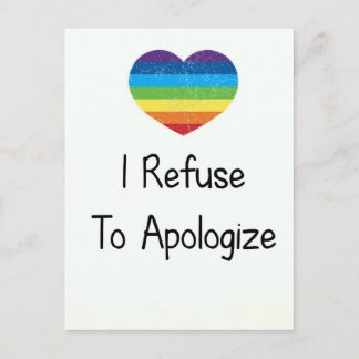 I Refuse to Apologise Postcard