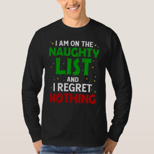 I Regret Nothing Christmas Holiday Vintage T-Shirt