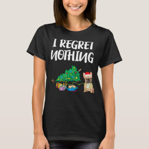 I Regret Nothing Frenchie Funny Christmas French B T-Shirt