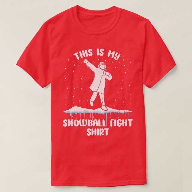 I Regret Nothing Funny Snowball Fight Snowman Snow T-Shirt (Design Front)