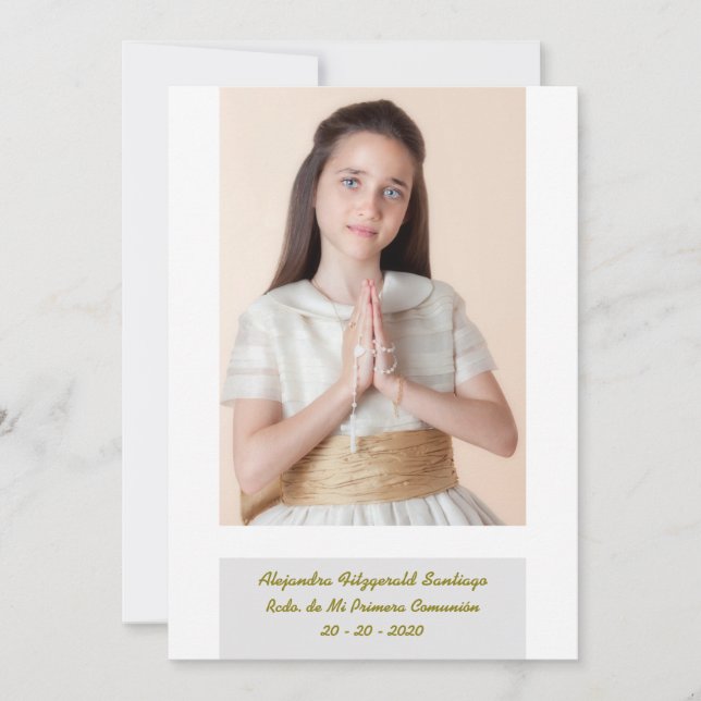 I Remember My First Communion Abstract Holiday Card (Front)
