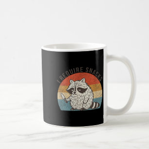 I Require Snacks Raccoon Shirt Men Women Funny Rac Coffee Mug