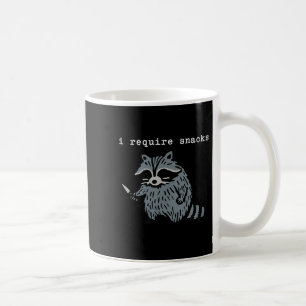 I Require Snacks Racoon Coffee Mug