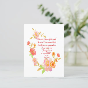 I Require So Much Sense & Sensibility Quote Postcard