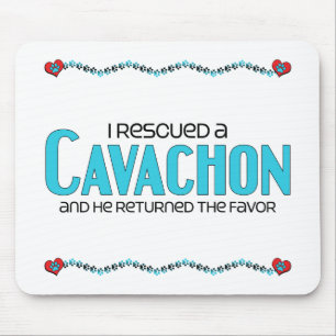 I Rescued a Cavachon (Male) Dog Adoption Design Mouse Pad
