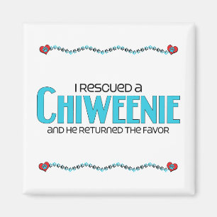 I Rescued a Chiweenie (Male) Dog Adoption Design Magnet
