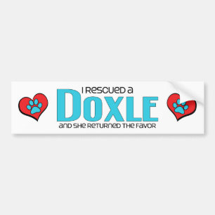 I Rescued a Doxle (Female) Dog Adoption Design Bumper Sticker