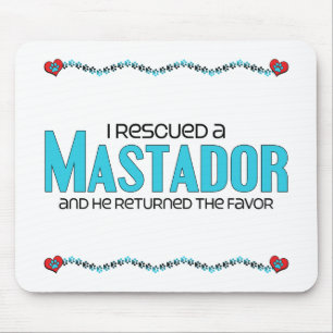 I Rescued a Mastador (Male) Dog Adoption Design Mouse Pad