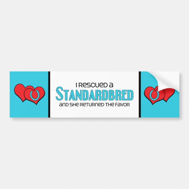 I Rescued a Standardbred (Female Horse) Bumper Sticker (Front)
