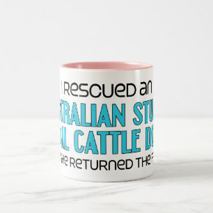 I Rescued a Stumpy Tail Cattle Dog (Female) Two-Tone Coffee Mug