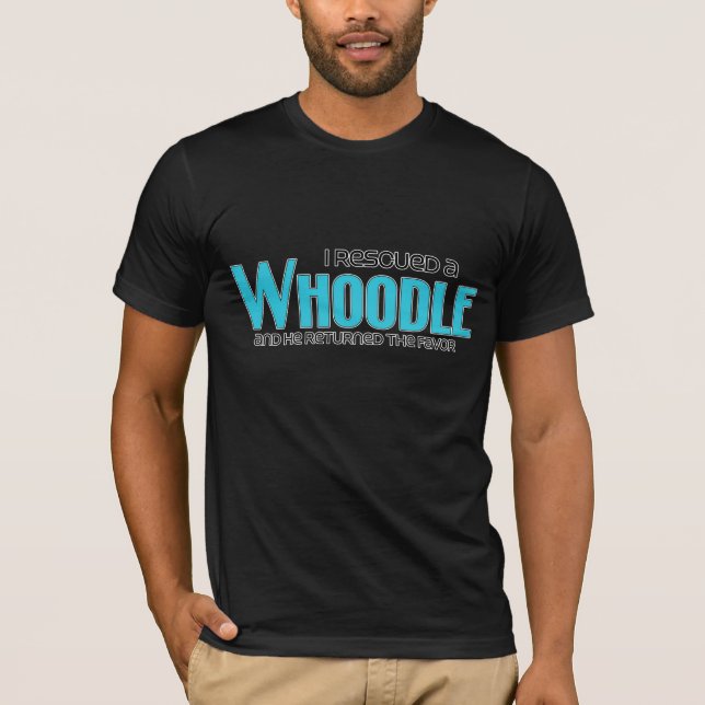 I Rescued a Whoodle (Male) Dog Adoption Design T-Shirt (Front)