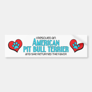 I Rescued an American Pit Bull Terrier (Female) Bumper Sticker