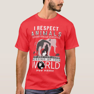 I RESPECT ALL ANIMALS vintage T-Shirt