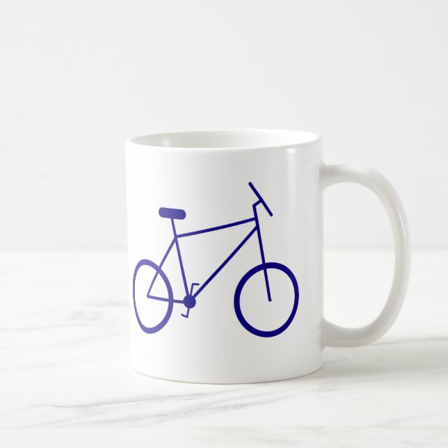 I ride my bike to work. (Blue) Coffee Mug (Right)