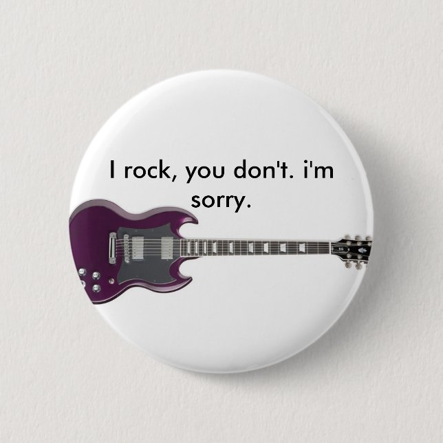 I rock 6 cm round badge (Front)