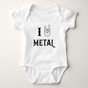 I Rock Heavy Metal Baby Bodysuit