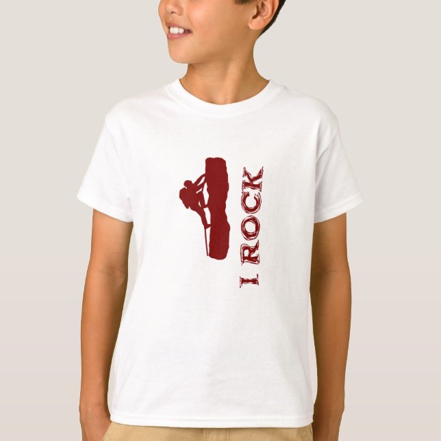i Rock (red) Unisex Kids Tee (Front)