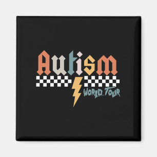 I Rock The Spectrum Autism World Tour Autism Aware Magnet