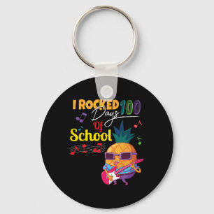 I Rocked 100 Days Of School Guitar Lover Music 100 Key Ring