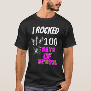 I Rocked 100 Days Of School Guitar Music Student T T-Shirt