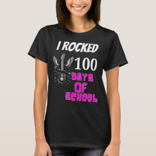 I Rocked 100 Days Of School Guitar Music Student T T-Shirt