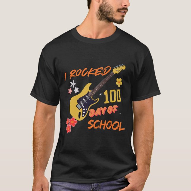 I rocked 100 days of school png, school time shirt (Front)