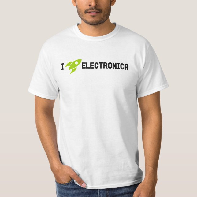 I Rocket Electronica - Light Colour T Shirt (Front)