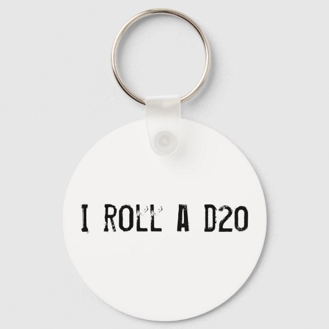 I roll a d20 - keychain (Front)