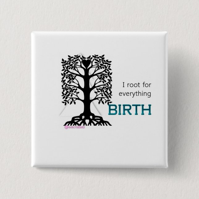 I Root for... 15 Cm Square Badge (Front)