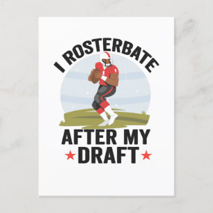I rosterbate After my Draught Funny Fantasy Footba Postcard