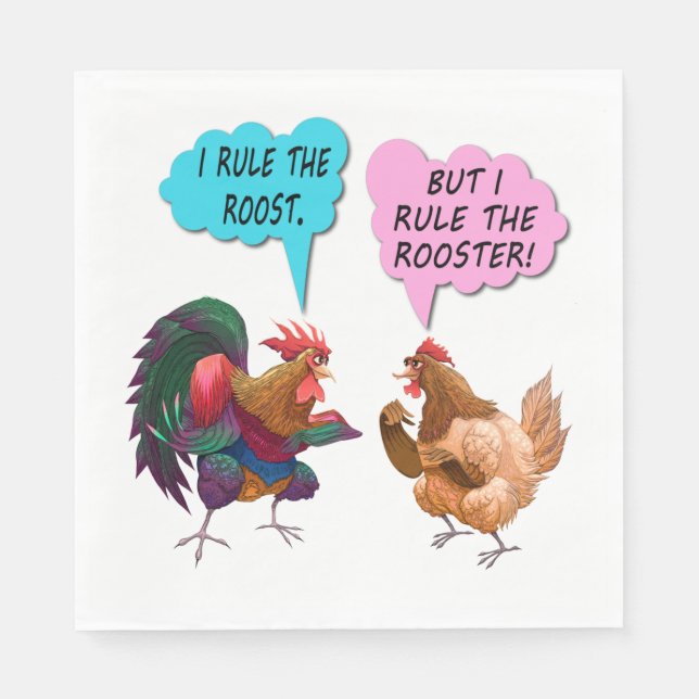 I rule the roost napkin (Front)