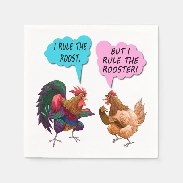 I rule the roost napkins (Front)