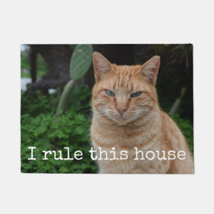 I Rule This House Funny Custom Pet Photo Door Mat