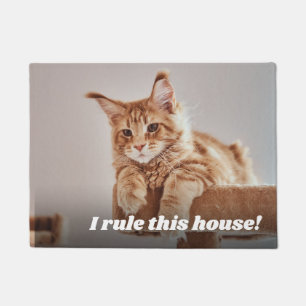 I Rule This House Funny Custom Pet Photo Door Mat