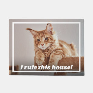 I Rule This House Funny Custom Pet Photo Door Mat