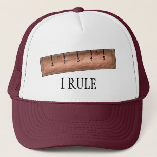 I Rule Wooden Ruler Math Nerd Teacher School Hat