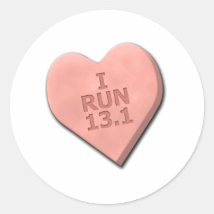 I Run 13.1 Classic Round Sticker