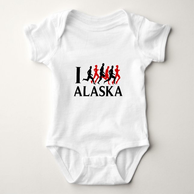 I RUN ALASKA BABY BODYSUIT (Front)