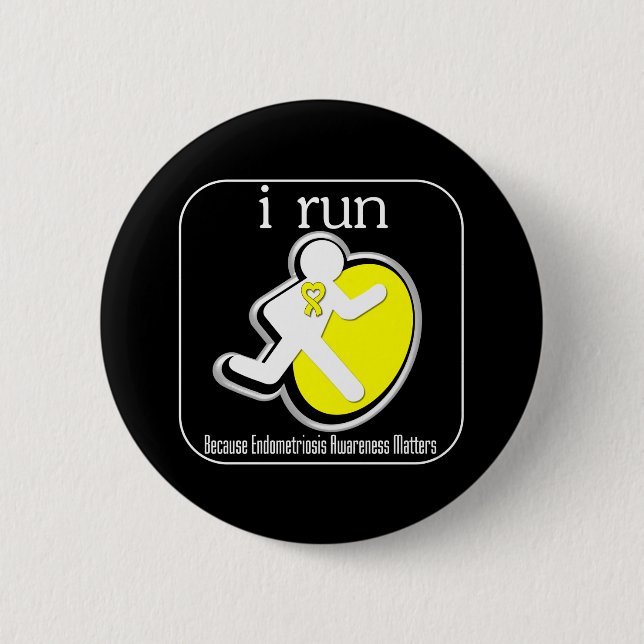 i Run Because Endometriosis Matters 6 Cm Round Badge (Front)
