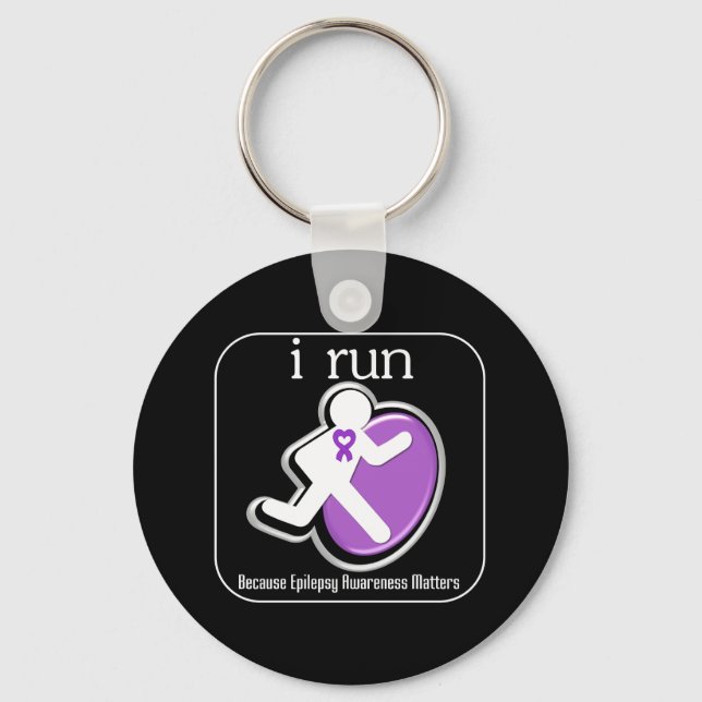 i Run Because Epilepsy Matters Key Ring (Front)