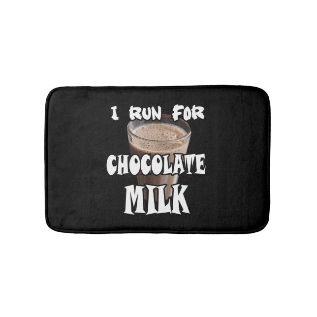 I Run for Chocolate Milk Running Bath Mat (Front)